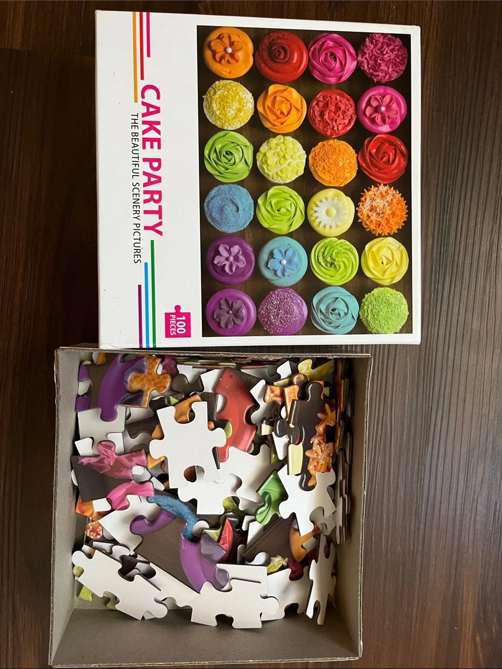 100-Piece Jigsaw Puzzle - Colorful Cupcakes